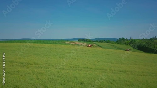 Riding a horses thow the fields photo