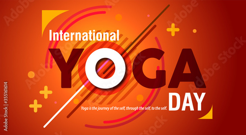 21 june International yoga day web banner EPS10 vector.Meditation Practice Yoga Colorful Fitness Concept. Vector illustration
