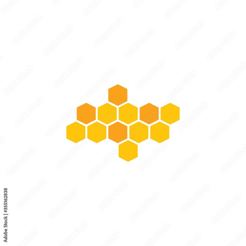 Honey comb logo vector icon concept Honey comb logo vector icon concept
