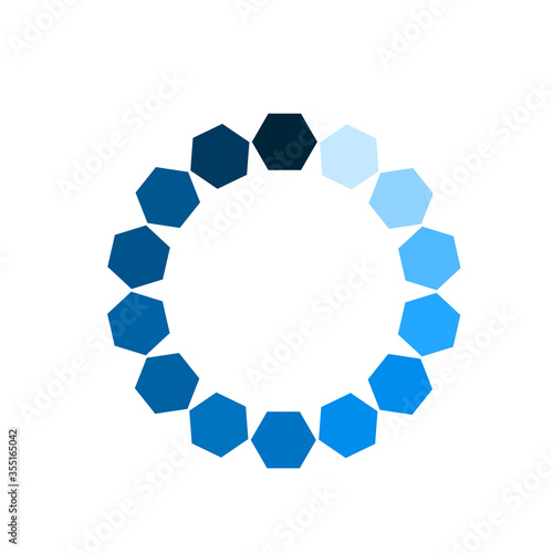 Circle loader. Wait load spinning circle preloader website template interface buffering waiting gif upload download, uploading indicator vector icon