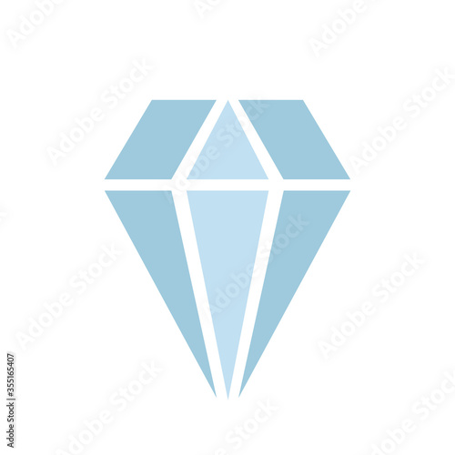 Abstract black and color shine diamond cristal icon for gemstone concept design