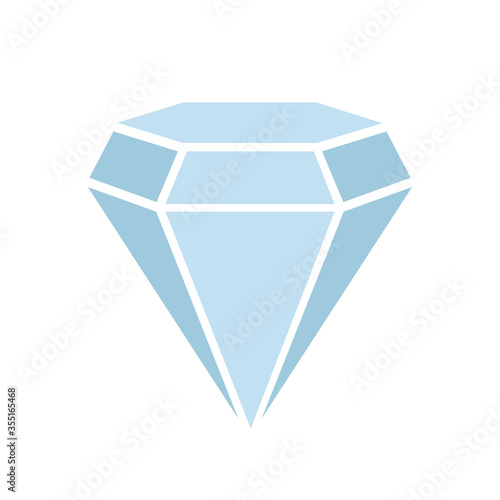 Abstract black and color shine diamond cristal icon for gemstone concept design