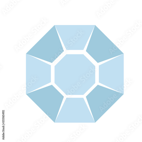 Abstract black and color shine diamond cristal icon for gemstone concept design