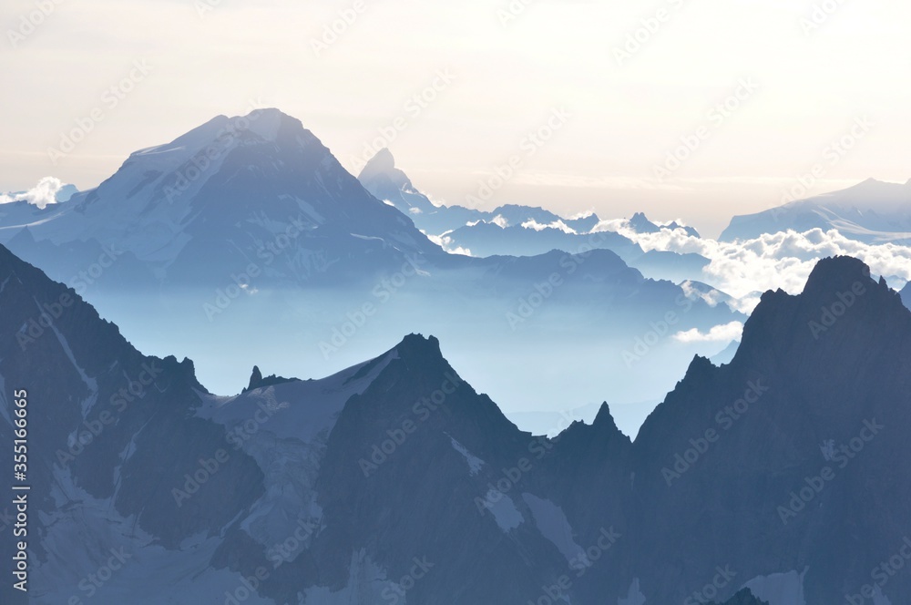 North Italy High Alps landscape in the morning