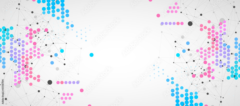 Modern geometrical circle abstract background. Geometric pattern in halftone style with plexus effect. Modern geometrical circle abstract background. Geometric pattern in halftone style with plexus effect.