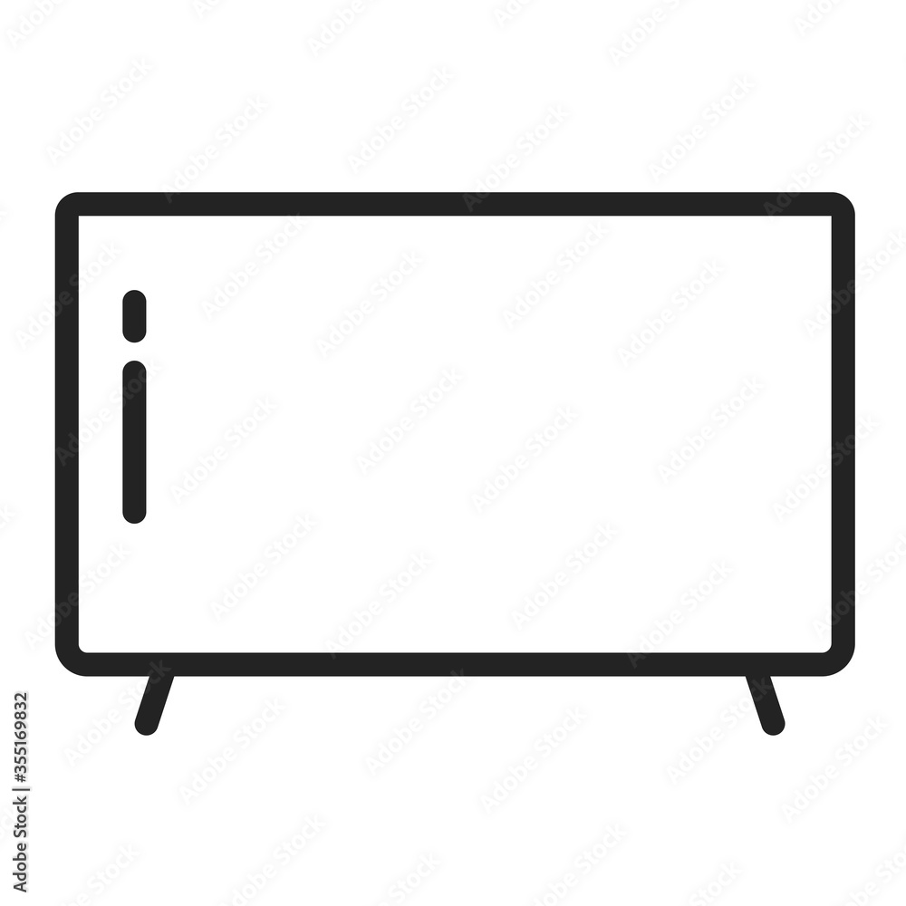 TV display black line icon. Electronic device. Sign for web page, mobile app, banner. TV display black line icon. Electronic device. Sign for web page, mobile app, banner.