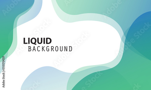 Liquid color background design. Fluid gradient shapes composition. Blue fluid shapes composition with trendy gradients. Vector illustration