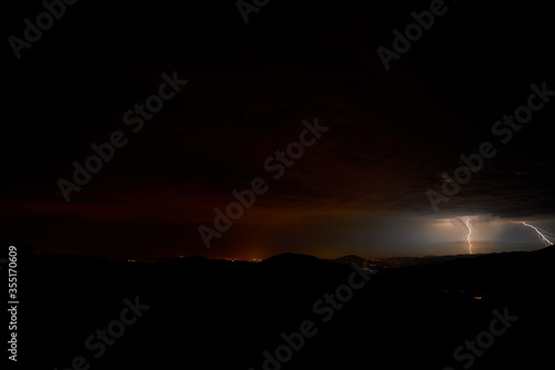 Lightning and clouds. Natural phenomenon was taken at Pokut Plateau, Karadeniz / Black Sea region / highlands of Turkey 