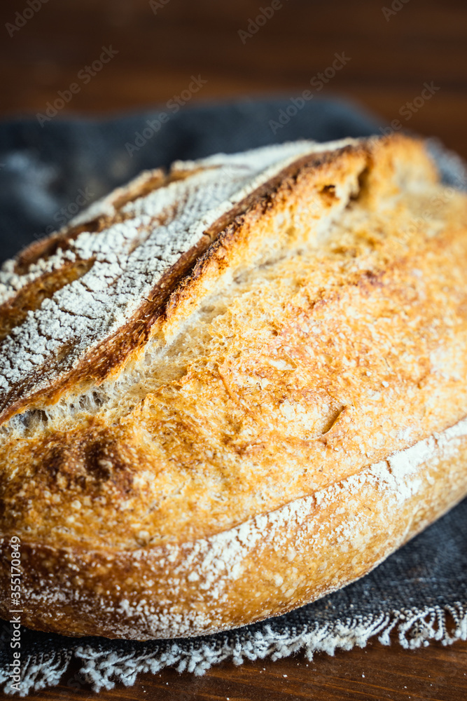 Sourdough artisan bread loaf of traditional Homemade rye starter Sourdough artisan bread loaf of traditional Homemade rye starter