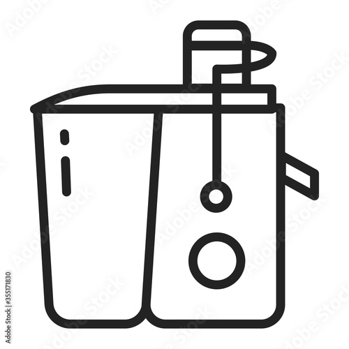 Juicer black line icon. Appliance for extracting juice from fruit and vegetables. Pictogram for web page, mobile app, promo.