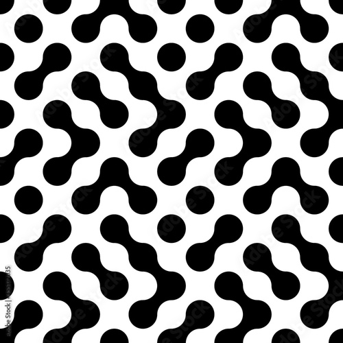 Shapes, circles seamless pattern. Geometrical print. Modern ornament. Figures wallpaper. Geometric background. Contemporary backdrop. Digital paper, textile print, abstract image. Vector illustration