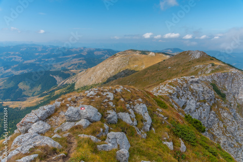 Hajla peak at Rugova mountains in Kosovo photo