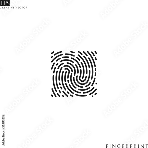Human fingerprint. Vector illustration