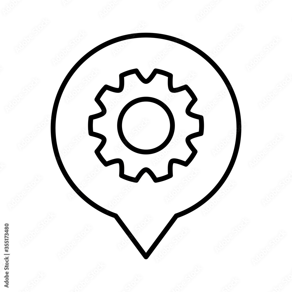 pin pointer locationwith gear line style pin pointer locationwith gear line style