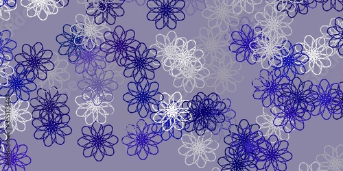 Light Gray vector natural artwork with flowers. © Guskova