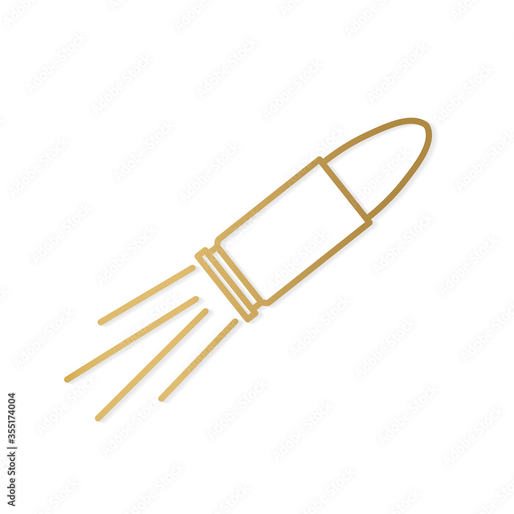 golden gun bullet icon- vector illustration golden gun bullet icon- vector illustration