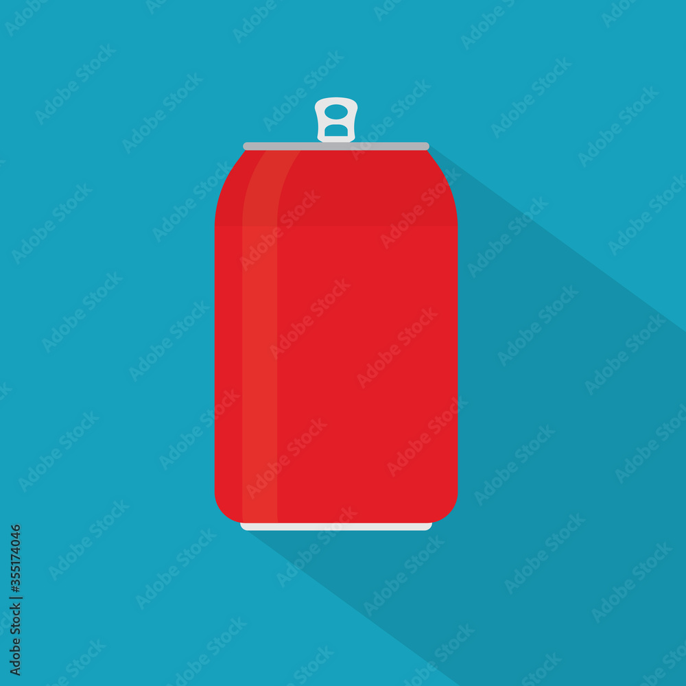 red drink metal can icon- vector illustration red drink metal can icon- vector illustration