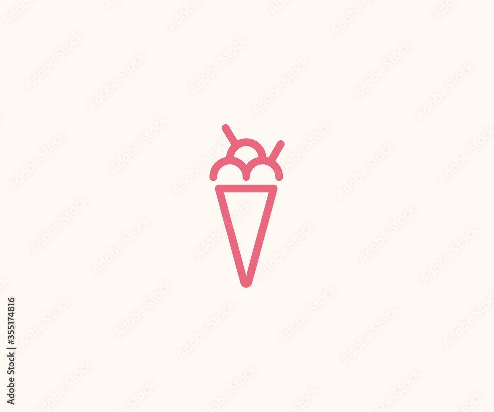 Ice cream logo design template vector Ice cream logo design template vector