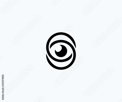Abstract creative eye logo icon design template vector