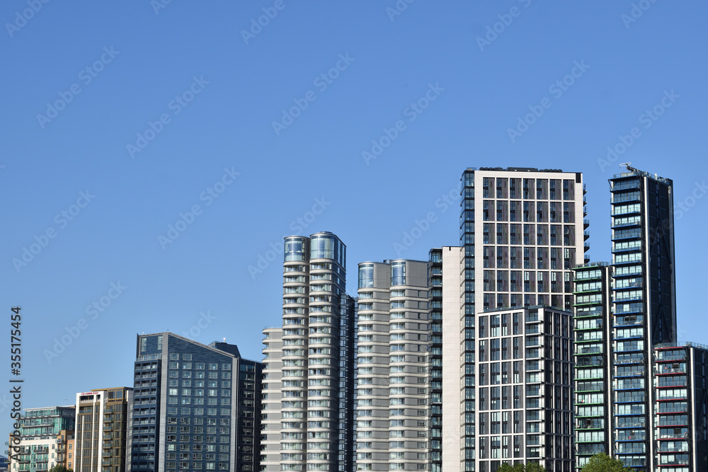 View of apartments and modern buildings