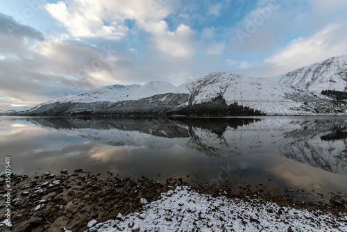 Loch Lochy winter snow Reflection 