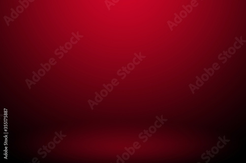 Red gradient abstract studio background
