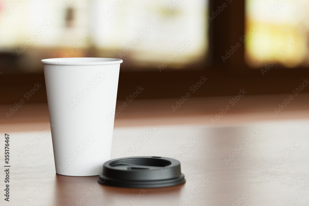 Paper cup mockup. 3D illustration Paper cup mockup. 3D illustration