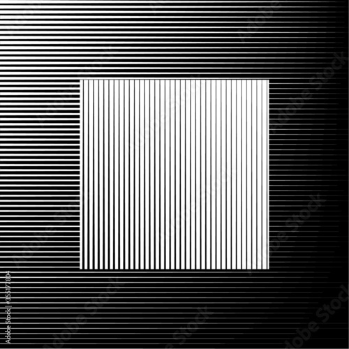 Square Logo with lines.unusual icon Design .Background with Vector stripes .Geometric shape.