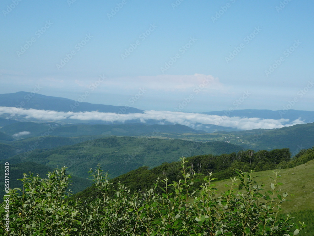 A beautiful mountain hills in Transcarpathian region.