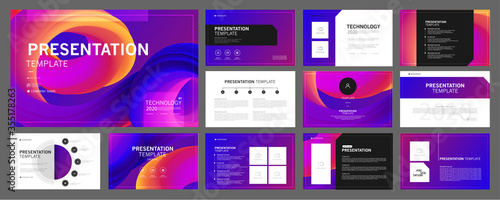 Business presentation templates set. use in presentation, flyer and leaflet, corporate report, marketing, advertising, annual report, banner, annual report brochure, company profile.