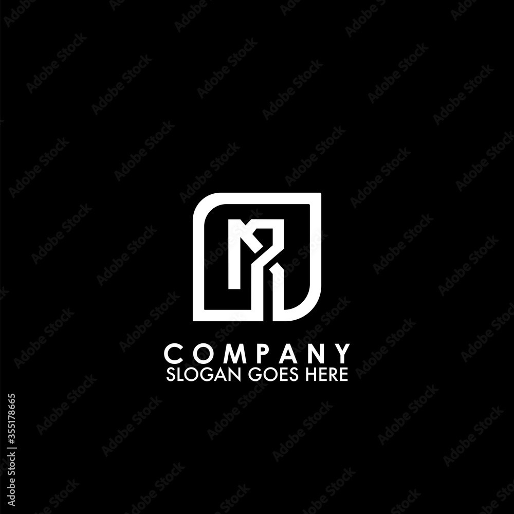 Monogram Logo M and R, MR initial letter looping linked square rounded shape design for business style design Monogram Logo M and R, MR initial letter looping linked square rounded shape design for business style design