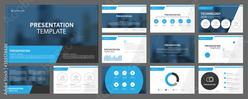 Business presentation templates set. use in presentation, flyer and leaflet, corporate report, marketing, advertising, annual report, banner, annual report brochure, company profile.