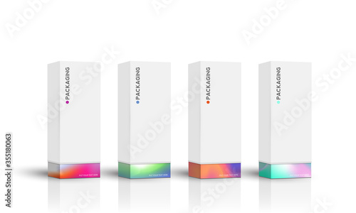 Box, packaging template for product vector design illustration.