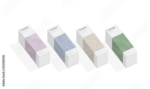 Box, packaging template for product vector design illustration.