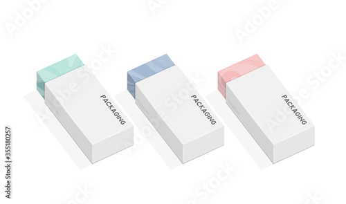 Box, packaging template for product vector design illustration.