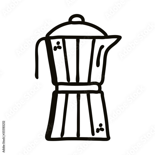 kettle line style icon vector design
