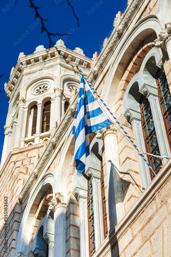  Greek flag in Athens, Greece