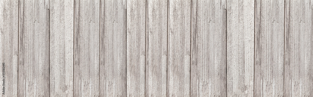 Obraz premium Panorama of White natural wood texture and seamless background.