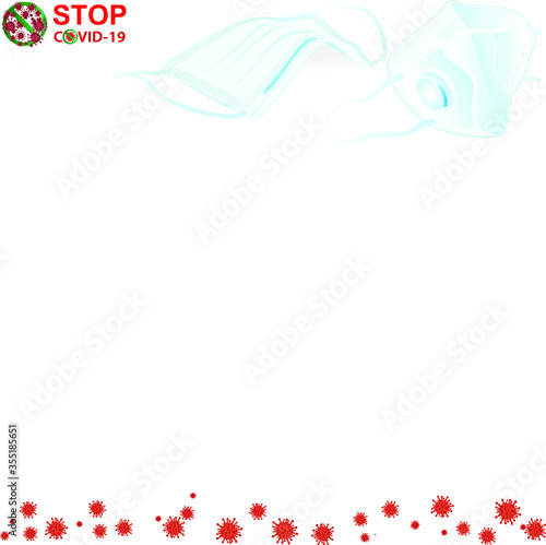 Masks face mask prevent the spread of viruses may help reduce the chance of spreading airborne diseases like covid-19 coronavirus.,Help prevent hand-to-mouth transmissions. Vector illustration, art