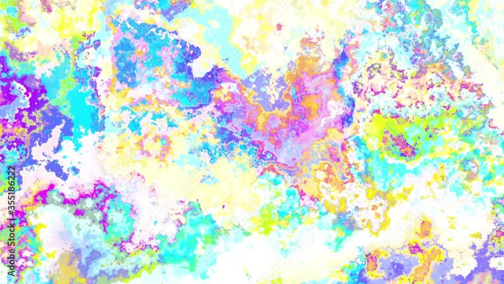 Transforming abstract background. Psychedelic acid grunge animated texture. Looping footage.