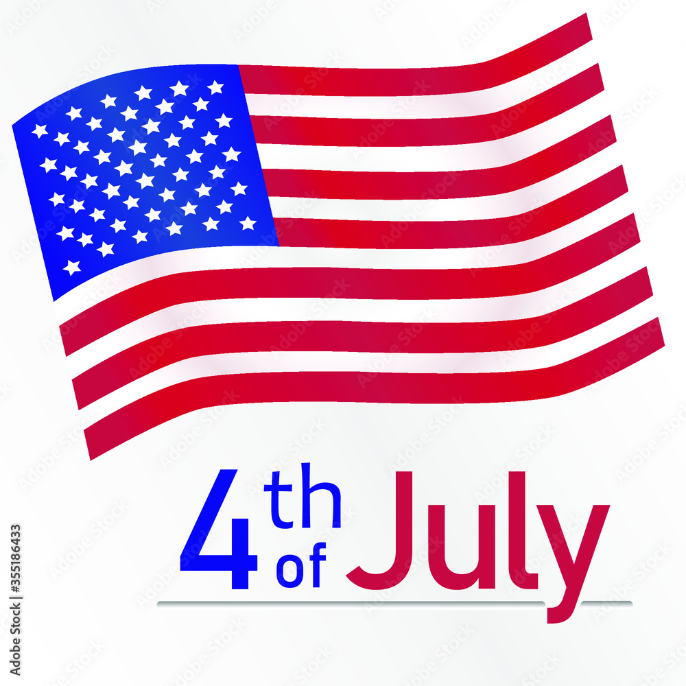 4th of july independence day in the US vector card 4th of july independence day in the US vector card