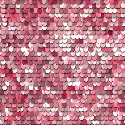 Red sequined texture - vector illustration eps10