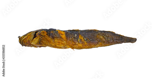 Grilled catfishfish on white background,thai food