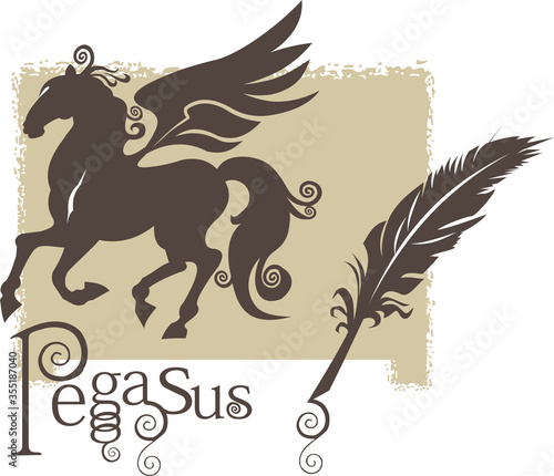 literary Pegasus illustration