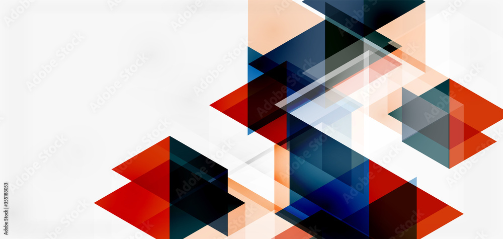 Geometric abstract background, mosaic triangle and hexagon shapes. Trendy abstract layout template for business or technology presentation, internet poster or web brochure cover, wallpaper Geometric abstract background, mosaic triangle and hexagon shapes. Trendy abstract layout template for business or technology presentation, internet poster or web brochure cover, wallpaper