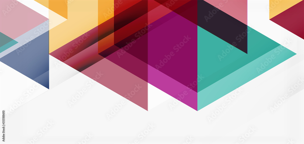 Geometric abstract background, mosaic triangle and hexagon shapes. Trendy abstract layout template for business or technology presentation, internet poster or web brochure cover, wallpaper Geometric abstract background, mosaic triangle and hexagon shapes. Trendy abstract layout template for business or technology presentation, internet poster or web brochure cover, wallpaper