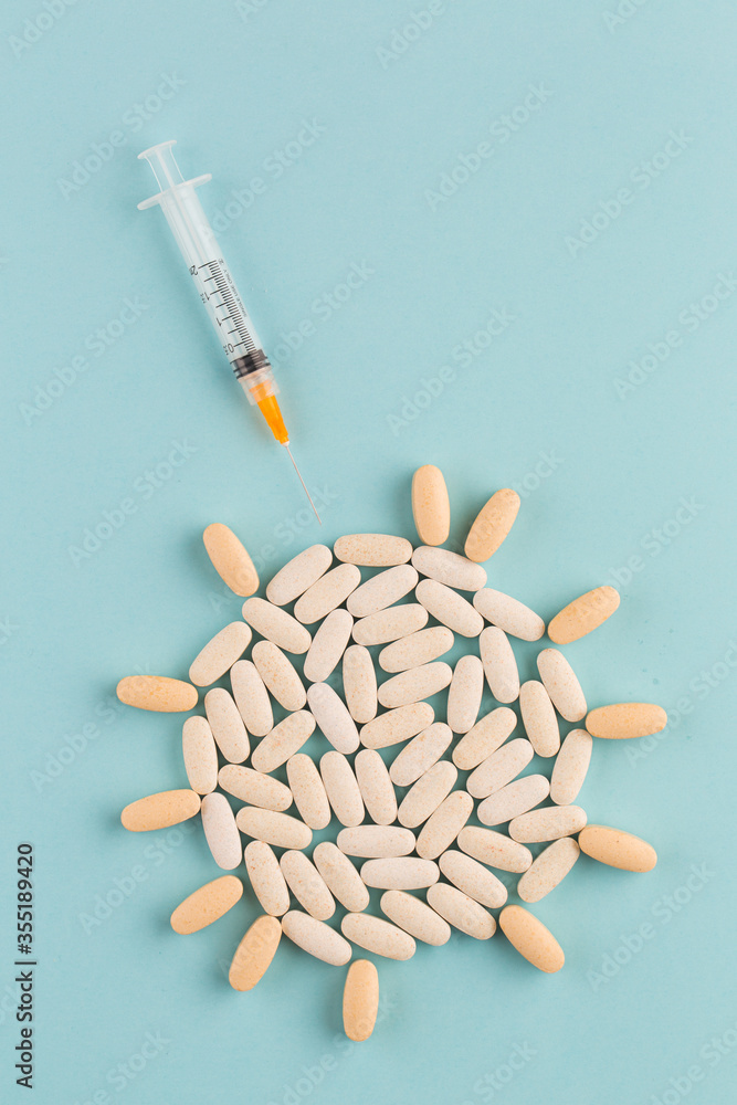 Coronavirus molecule made from medicine and drugs Coronavirus molecule made from medicine and drugs