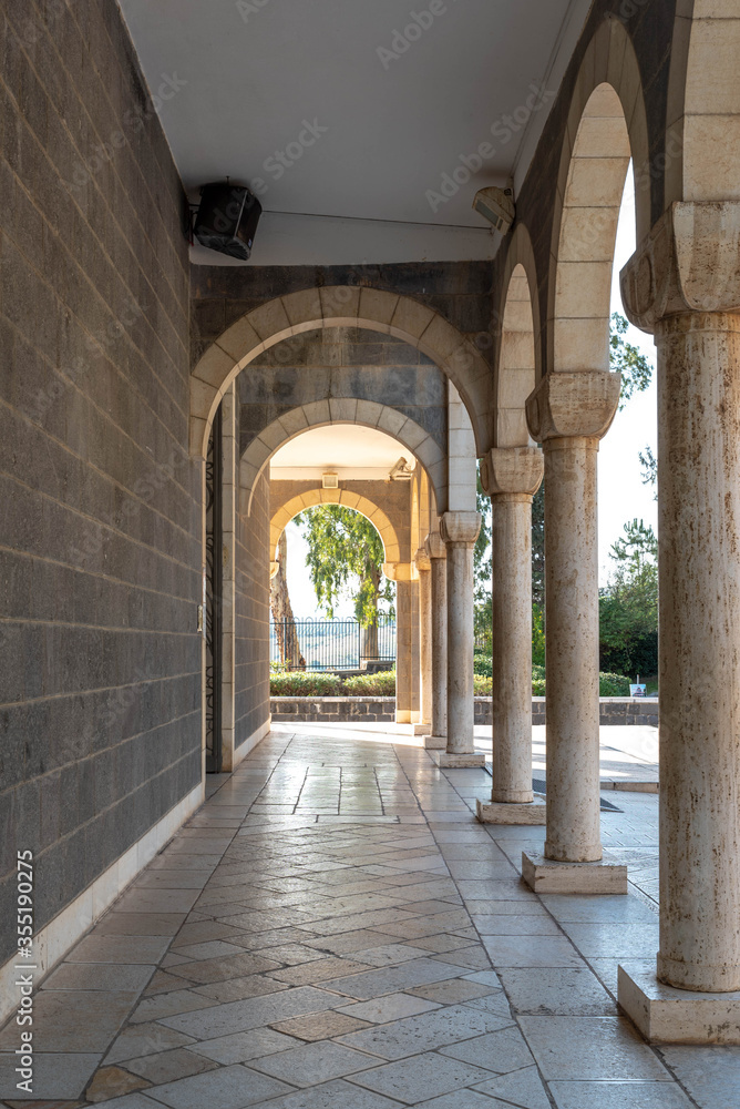 Arched area at The Church of the Beatitudes, Israel
