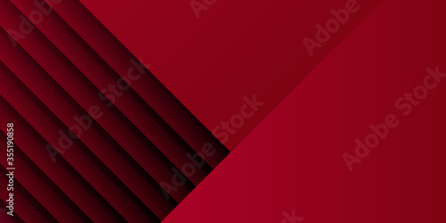 Modern red and black design template for poster flyer brochure cover. Graphic design layout with triangle graphic elements and space for photo background