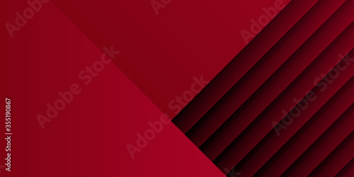 Modern red and black design template for poster flyer brochure cover. Graphic design layout with triangle graphic elements and space for photo background